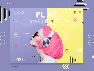 music play banner design dribbble instagram shop shot style ui ux design web