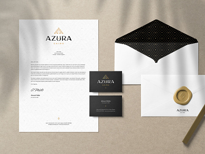 Luxury Hotel Branding - Azura Cairo behance brand branding branding design cairo egypt egyptian gold foil hotel brand hotel branding hotel logo hotel stationery luxury branding luxury hotel luxury logo pyramids