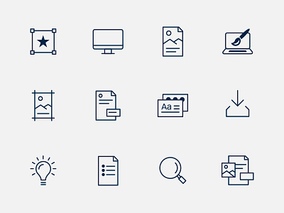 Graphic Design Services Icons