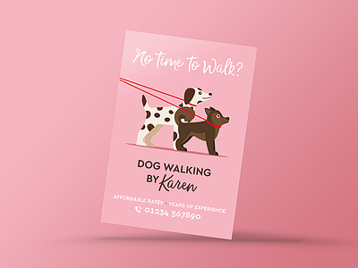 Simple dog walking flyer