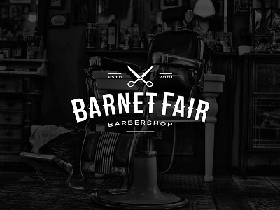 Barnet Fair Barbershop brand branding icon identity logo logo design