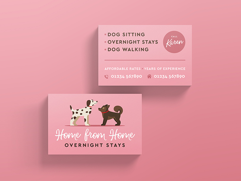 Dog Sitting Business Card Design by Liam Foster on Dribbble