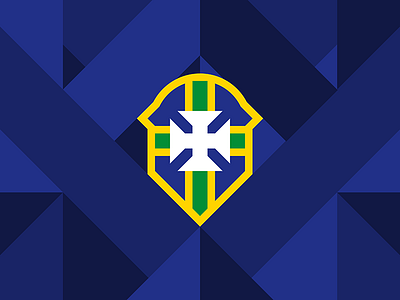 Brazil Geometric World Cup Football Badge