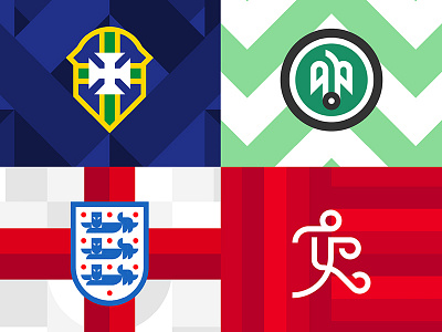 Geometric Football Badges - World Cup 2018 Russia