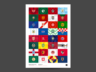 World Cup 2018 Geometric Football Badges