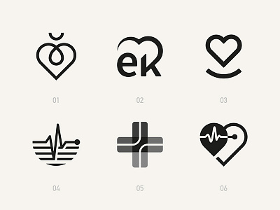 A few cardiology symbols that didn't quite make the cut. behance brand branding cardiology heart icon identity logo logo design logofolio symbol