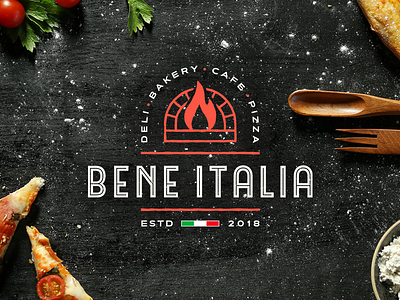 Bene Italia bakery branding cafe deli identity italia italian logo logo design pasta pizza restaurant