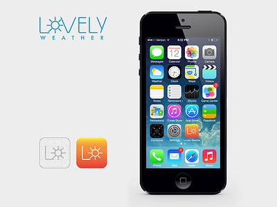 Lovely Weather app icon application appstore icons ios ipad iphone logo lovely weather product