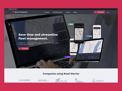 Road Warrior Marketing Website custom theme development launch nyc ui ux web design website