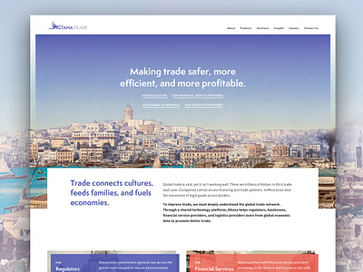 AltanaTrade - Homepage custom theme development library of congress nyc web design