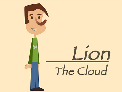 Lion cartoon character design illustration paperless animation