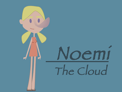 Noemi cartoon character design illustration paperless animation