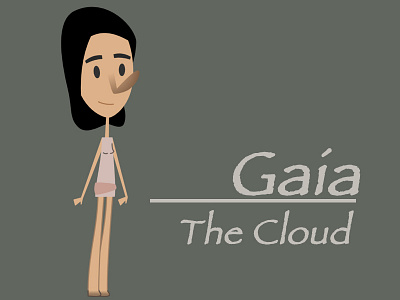 Gaia cartoon character design illustration paperless animation