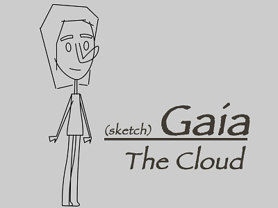 Gaia - sketch cartoon character design illustration paperless animation sketch