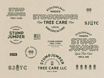 Stump Jumper Logo Exploration badge brand identity branding branding design debut design graphic illustration illustrator logo minneapolis
