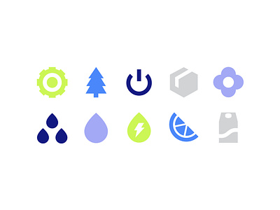 Sustainable Water Icon Set branding branding design debut design icon set icons iconset illustration illustrator logo minneapolis vector