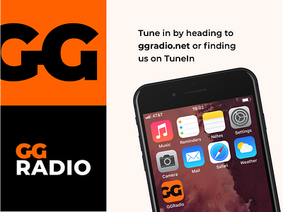 GGRadio Online Radio Branding (5 Year Anniversary Redesign) advertising app branding clean design flat icon light logo modern music radio vector