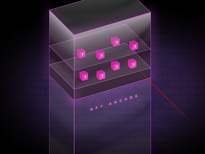 NFT Arcade - Shooting at Prizes with Lasers 3d brick club dark mode figma gambling game neon nft skeumorphism ui vector web