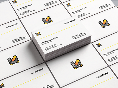 URBANKNITS- Corporate Identity Design branding project color palette color shapes company style guide digital brand book final brand identity final option logo logo mark construction mockup visiting card visual identity