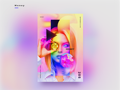 FLOYD | MONEY | Illustrative Poster color palette colors design illustration pink floyd poster vibrant