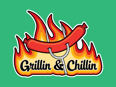 Grillin & Chillin Sticker Design