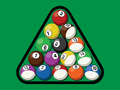 Billiard Balls Design billiard design illustration logo pool sticker design vector