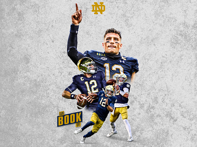 Ian Book Notre Dame Quarterback Wallpaper composition design football quarterback sports sports design wallpaper