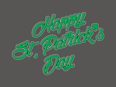 Happy St Patrick s Day (st. patricks day) holiday irish logo shamrock typography vector