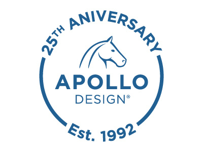 Apollo 25 anniversary est 1992 design lighting logo