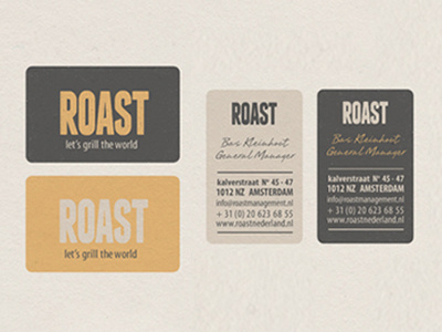 ROAST business card branding identity