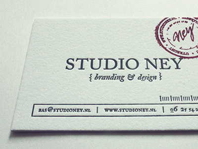 Studio Ney business card branding identity