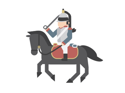 Cavalry icon illustration