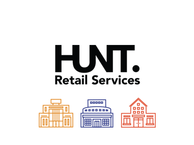 Hunt Retail icon logo presentation