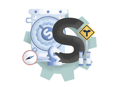 S is for Strategy icon illustration