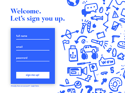 Daily UI Day 001 — Sign Up daily ui form sign in sign up signup ui