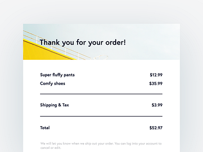 Daily UI Day 017 — Email Receipt