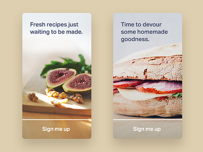 Daily UI Day 023 — Onboarding app daily ui food ios onboarding sign up ui