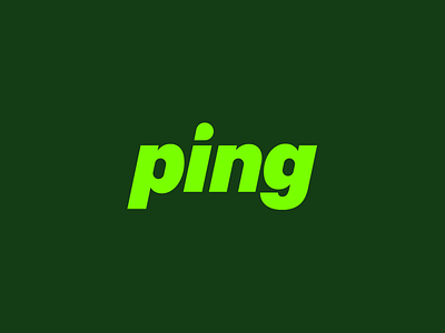 Thirty Logos — Challenge 4 — "Ping" daily green logo ping thirty logos thirtylogos