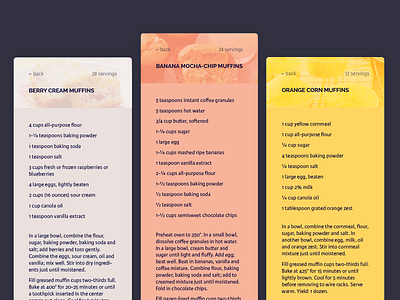 Daily UI Day 040 — Recipe app card daily ui recipe ui