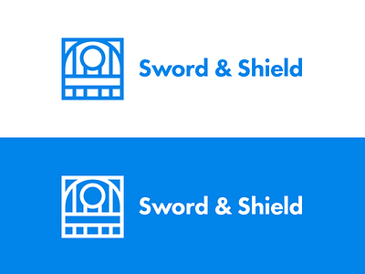 Thirty Logos — Challenge 12 — "Sword & Shield" blue logo shield sword sword shield thirty logos thirtylogos white