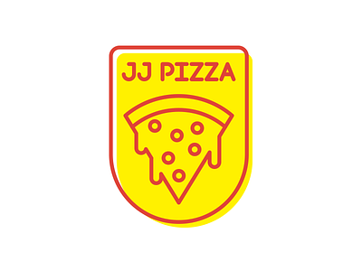 Thirty Logos — Challenge 13 — "JJ Pizza" food jj pizza jjpizza logo pizza red thirty logos thirtylogos yellow
