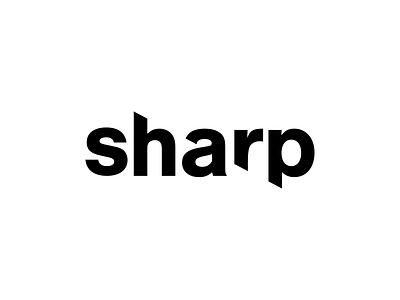 Thirty Logos — Challenge 16 — "Sharp" black knife logo sharp thirty logos thirtylogos wordmark