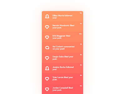 Daily UI Day 047 — Activity Feed activity feed dailyui dialy ui follows likes ui