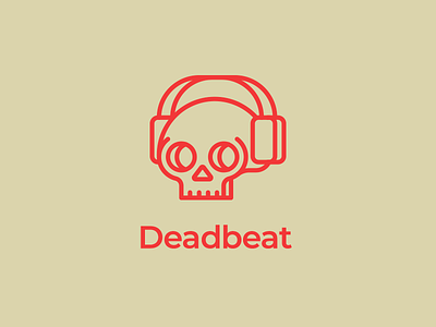 Thirty Logos — Challenge 23 — "Deadbeat" daily deadbeat logo music red skull thirty logos thirtylogos