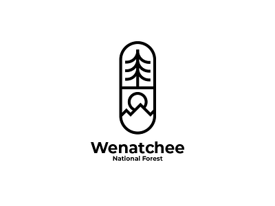 Thirty Logos — Challenge 25 — "Wenatchee National Forest" daily forest logo simple thirty logos thirtylogos wenatchee national forest