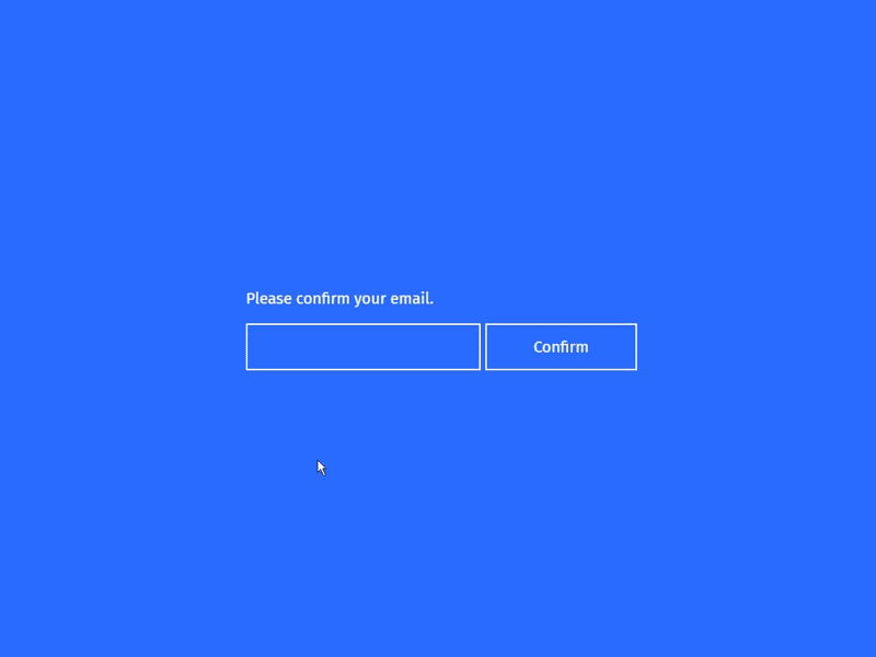 Daily UI Day 054 — Confirmation blue confirmation daily ui dailyui simple ui