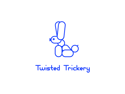 Thirty Logos — Challenge 30 — "Twisted Trickery" balloons blue bunny logo thirty logos thirtylogos