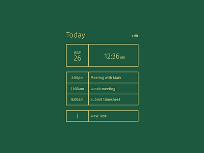 Daily UI Day 071 — Schedule