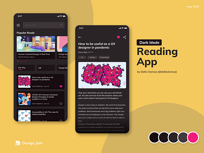 Dark Mode Reading App