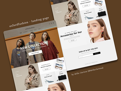 Fashion E-Commerce - Oxford Fashion - Landing Page design ecommerce fashion fashion brand landing page ui uidesign web design webdesign website design